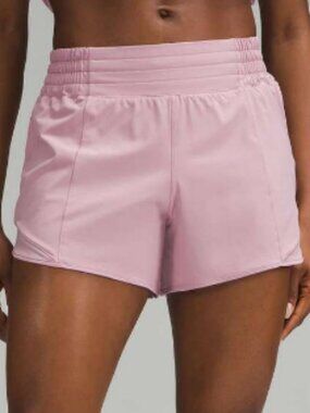 Lululemon NWOT Hotty Hot Short *High-Rise Long 4" Rose Blush